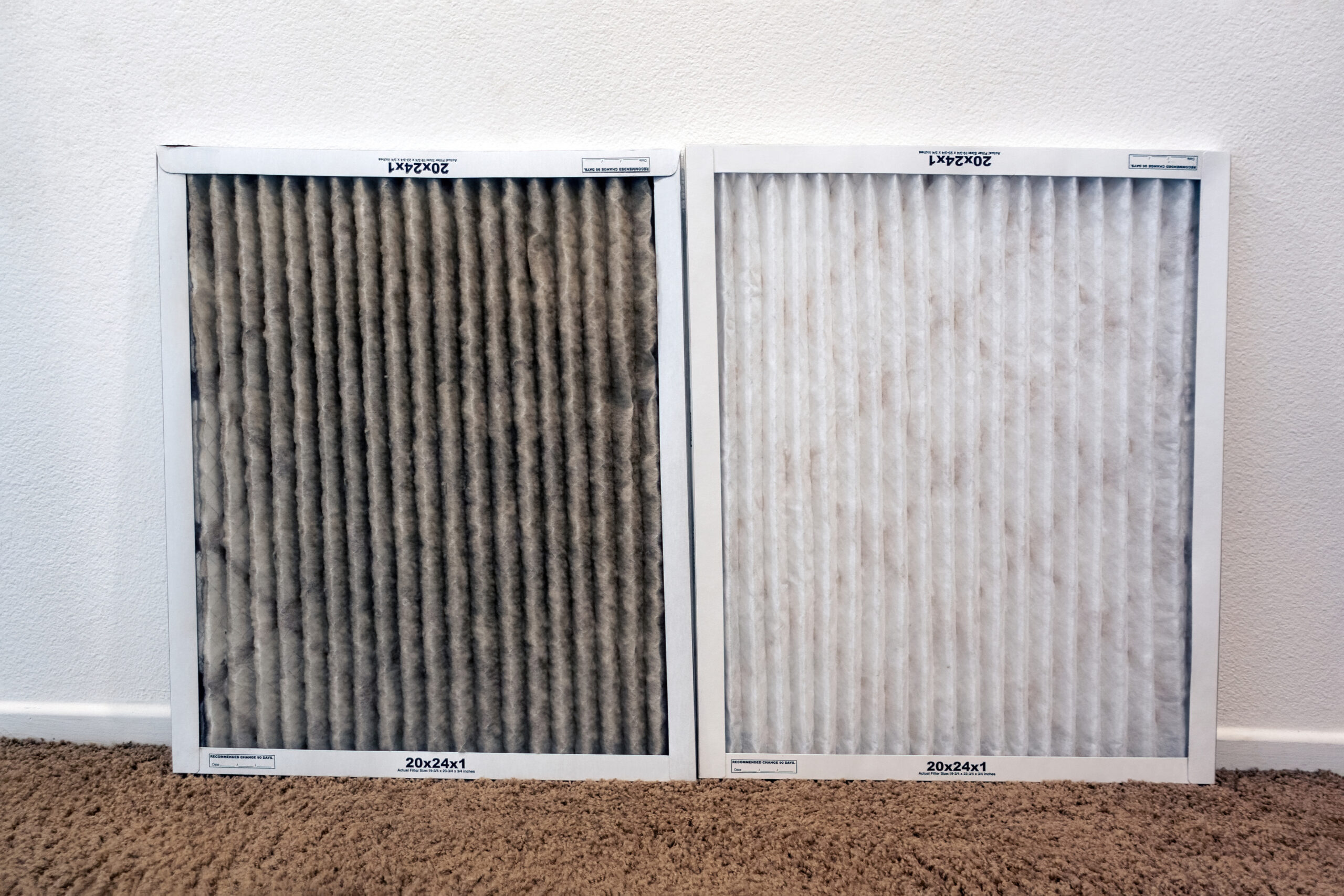 how often to change hvac air filter - dirty filter vs clean